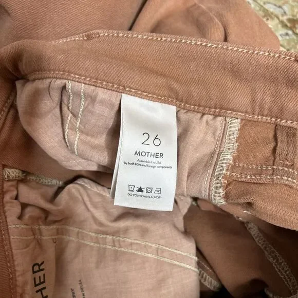 Mother Cargo Jeans Straight Leg High Rise The Rambler Ginger Size 26